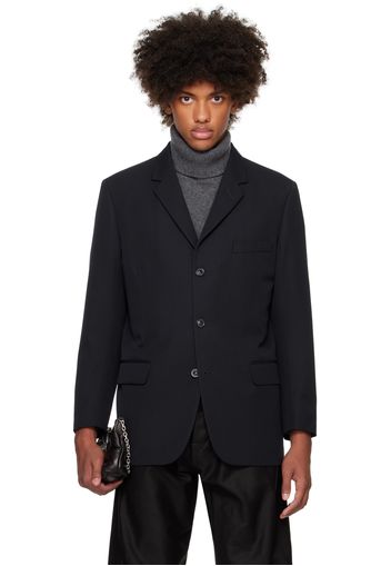 Maison Margiela Navy Mohair Suit Blazer