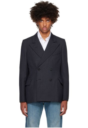 Maison Margiela Gray Pinstripe Blazer