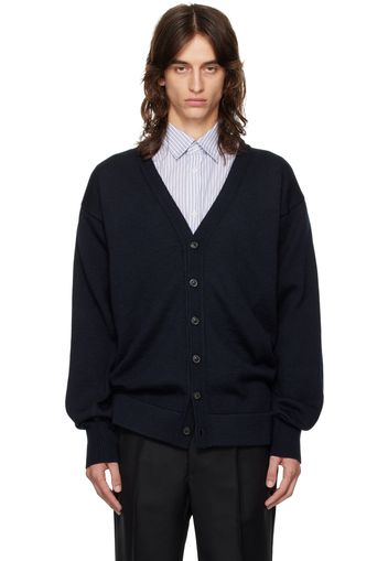 Maison Margiela Navy Virgin Wool Cardigan