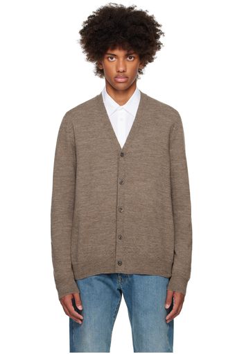 Maison Margiela Brown Elbow Patch Cardigan