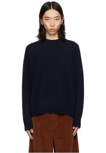 Maison Margiela Navy Washed Lambswool Sweater