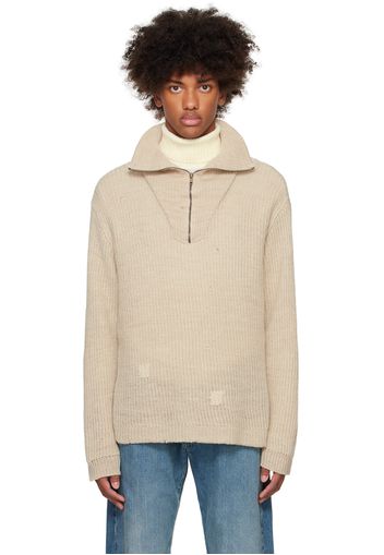 Maison Margiela Beige Summer Shetland Knit Sweater