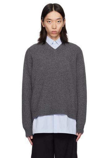 Maison Margiela Gray Washed Lambswool Sweater