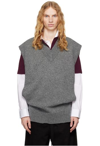 Maison Margiela Gray Layered Knit Vest