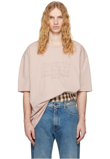 Maison Margiela Pink Embroidered Logo T-shirt