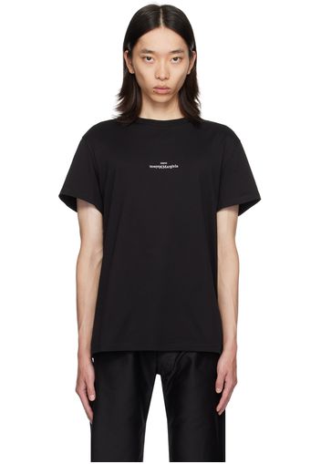 Maison Margiela Black Distorted Logo T-Shirt