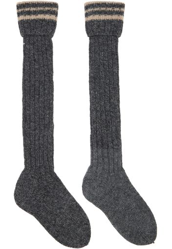 Maison Margiela Gray & Beige Shetland Wool Socks