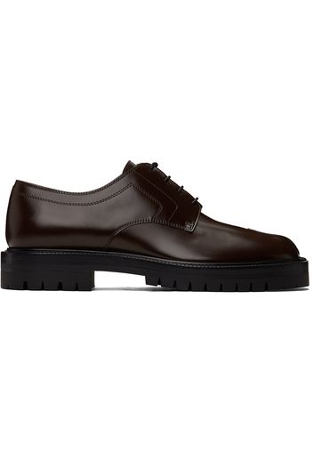 Maison Margiela Brown Tabi Lace-Up Oxfords