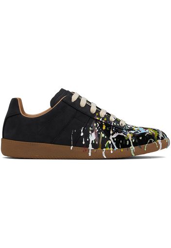 Maison Margiela Black Paint Replica Sneakers