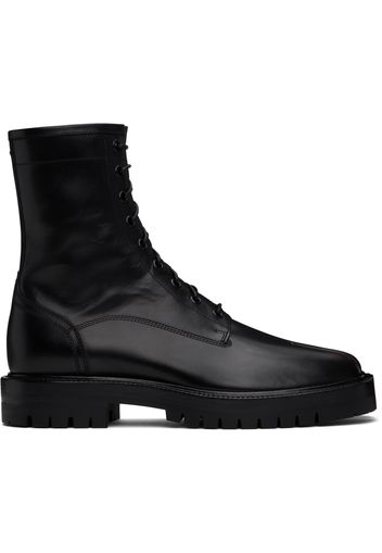 Maison Margiela Black Tabi County Combat High-Top Boots