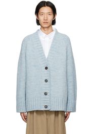 Maison Margiela Blue Botanical-Dyed Cardigan