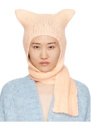 Maison Margiela Pink Faded Mohair Scarf Beanie