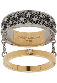 Maison Margiela Silver & Gold Tiered Ring