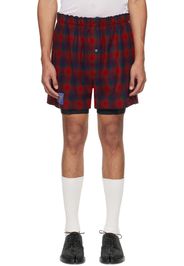 Maison Margiela Red Check Shorts