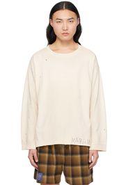 Maison Margiela Off-White Handwritten Long Sleeve T-Shirt