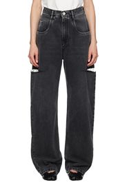 Maison Margiela Black Cut-Out Jeans