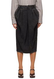 Maison Margiela Black 14 Oz Origin Denim Midi Skirt