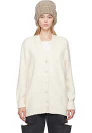 Maison Margiela Off-White Oversized Piled Cardigan