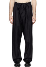 Maison Margiela Black Silk Poplin Trousers