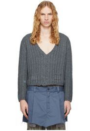 Maison Margiela Gray Handcrafted Cardigan