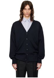 Maison Margiela Navy Virgin Wool Cardigan