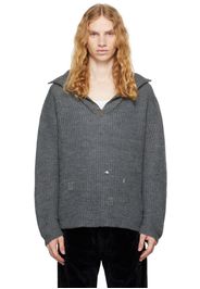 Maison Margiela Gray Summer Shetland Knit Sweatshirt