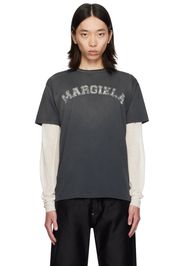 Maison Margiela Black Printed-Logo T-Shirt