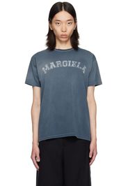 Maison Margiela Blue Printed-Logo T-Shirt