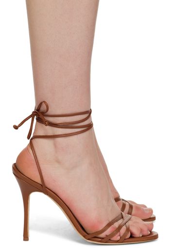 Manolo Blahnik Brown Leva 105 Heeled Sandals