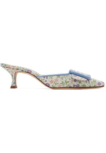 Manolo Blahnik Multicolor Maysalebica Mules