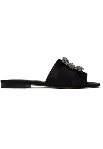 Manolo Blahnik Black Martamod Sandals