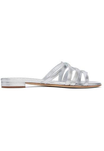 Manolo Blahnik Silver Riran Sandals