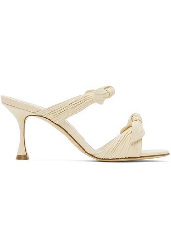 Manolo Blahnik Off-White Lollo Heeled Sandals