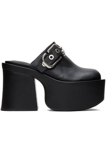 Marc Jacobs Black 'The J Marc Leather' Mules