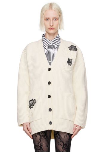 Marc Jacobs Off-White 'The Lace Appliqué' Cardigan