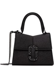 Marc Jacobs Black 'The Galactic Glitter St. Marc Mini' Top Handle Bag