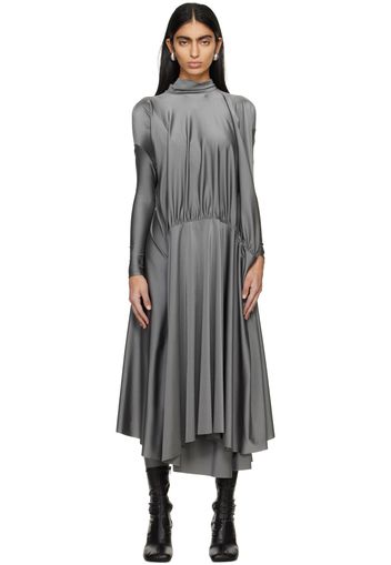 Marie Adam-Leenaerdt Gray Table Cover Maxi Dress