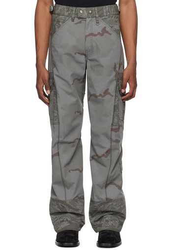 Marine Serre Gray Regenerated Cargo Pants