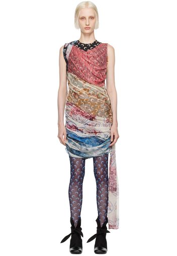 Marine Serre Multicolor Scarves Midi Dress