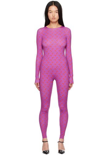 Marine Serre Purple All Over Moon Jumpsuit