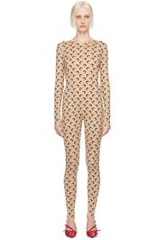 Marine Serre Tan All Over Moon Jumpsuit