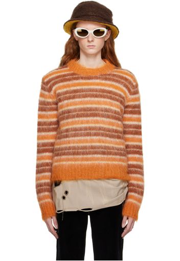 Marni Orange Striped Sweater