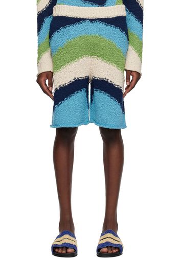 Marni Blue Intarsia Shorts