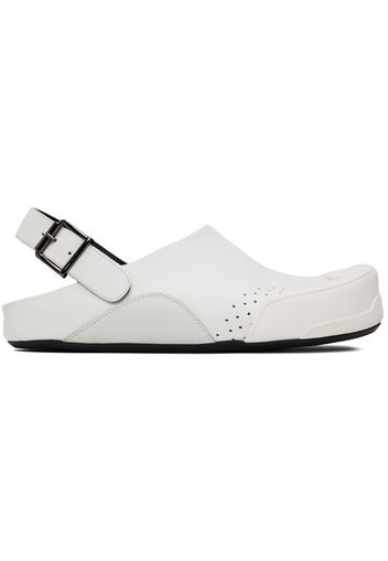 Marni White Fussbett Sabot Sandals