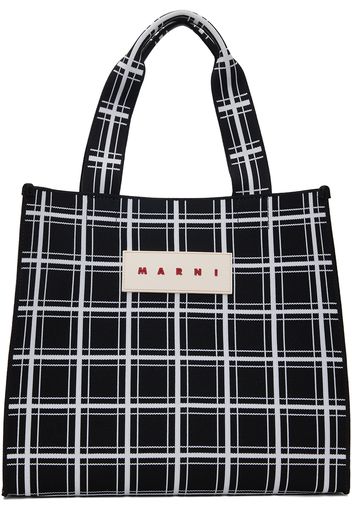 Marni Black Check Tote