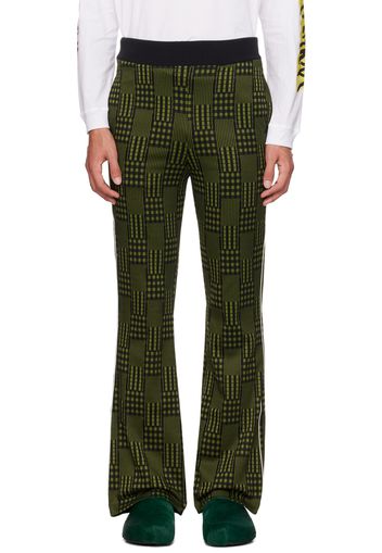 Marni Green & Black Jacquard Trousers