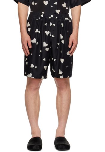 Marni Black 'Bunch Of Hearts' Shorts