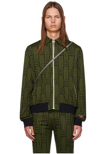 Marni Green & Black Jacquard Jacket