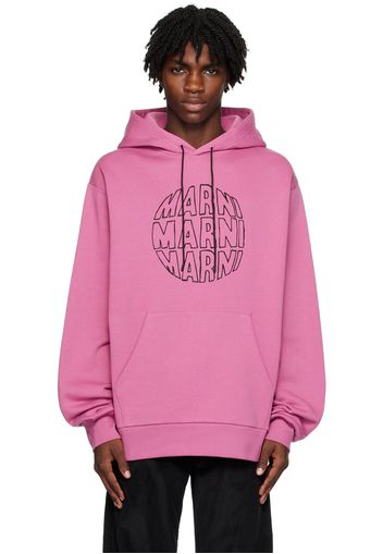 Marni Pink Printed Hoodie