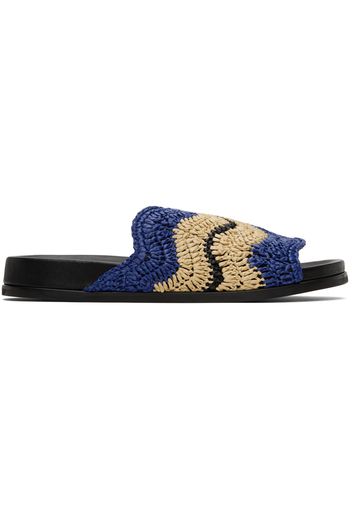 Marni Blue & Beige No Vacancy Inn Edition Fussbett Sandals